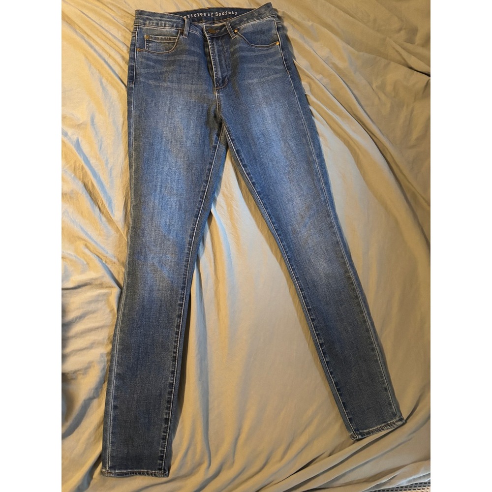 Articles of Society Sarah Skinny Jeans Blue Medium Wash Denim Size 26
